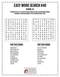 Easy Word Search Printable #40