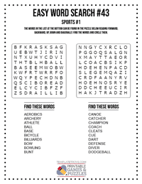 Easy Word Search Printable #43