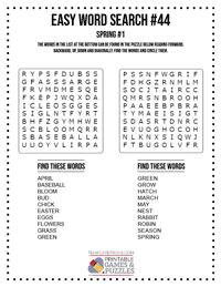 Easy Word Search Printable #44