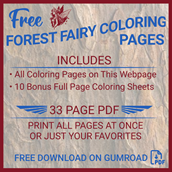 Forest Fairy Coloring Pages PDF