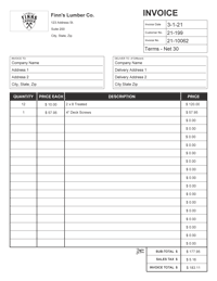 Free Invoice Template 1