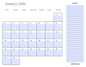 Fillable Calendar 2026