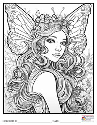 Forest Fairies Coloring Pages for Adults and Teens