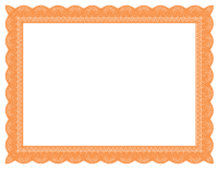 Orange Formal Certificate Border 1