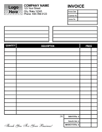 Free Invoice Template 1