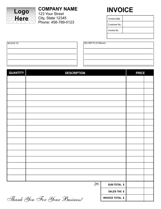 Free Business Invoice Template Downloads