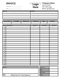 Free Invoice Template 2
