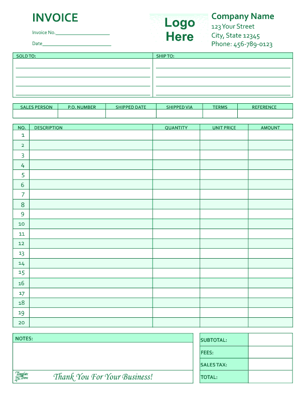 free invoice template 2