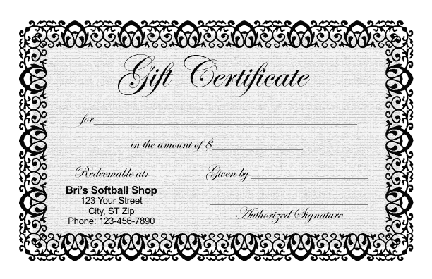 downloadable editable free gift certificate template word