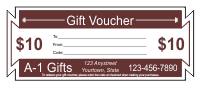 Gift Voucher Template 1 - Dark Brown