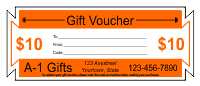 Gift Voucher Template 1 - Orange