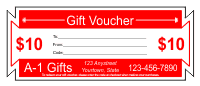Gift Voucher Template 1 - Red