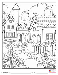 Houses

 Coloring Pages for Adults 10 - Colored By