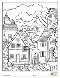 Houses

 Coloring Pages for Adults 4 - Colored By