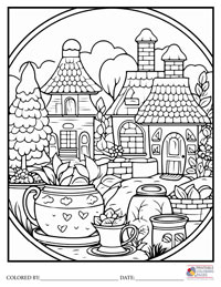 Houses

 Coloring Pages for Adults 7 - Colored By