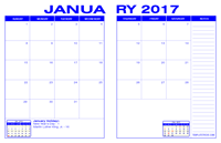 2017 Desk Calendar - Blue