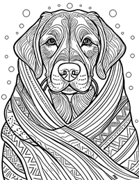 Labrador Retriever Coloring Page 10 - Full Page