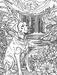 Labrador Retriever Coloring Page 5 - Full Page