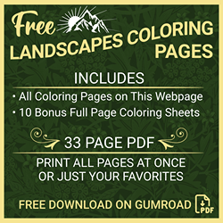 Landscapes Coloring Pages PDF