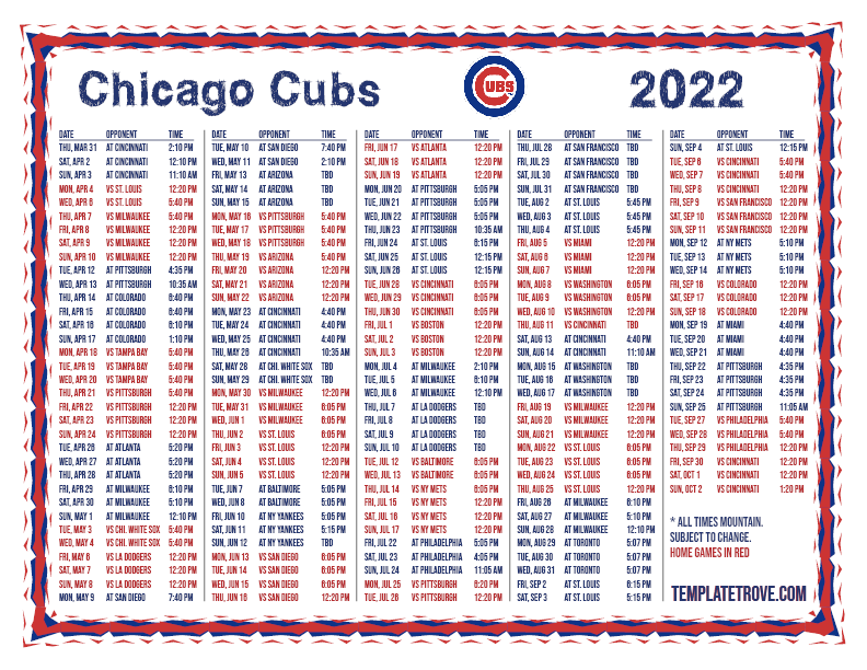 Cubs 2025 Schedule Release Date Berthe Karlie