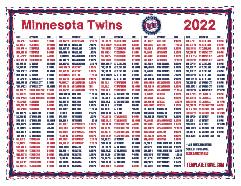 Mn Twins Printable Schedule 2024 Atlanta Falcons Schedule 2024