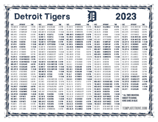 Mountain Times 2023 Detroit Tigers Printable Schedule