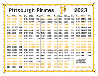 Mountain Times 2023 Pittsburgh Pirates Printable Schedule