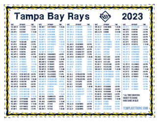 Mountain Times 2023 Tampa Bay Rays Printable Schedule