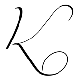 Monogram Letter K - 1