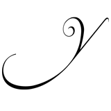 Monogram Letter Y - 1