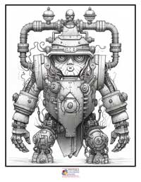 Monster Robots Steampunk

 Coloring Pages for Adults 1B