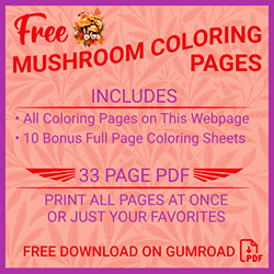 Mushroom Coloring Pages for Adults and Teens