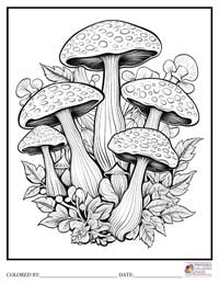 Mushroom Coloring Pages for Adults 7 - Colored By