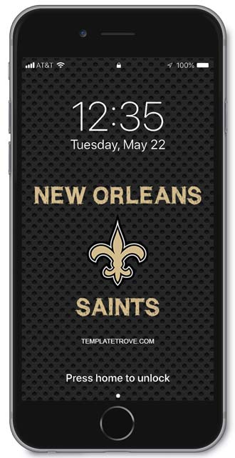 New Orleans Saints Lock Screen 1