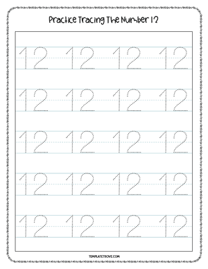 Number Tracing Worksheet #3-4B