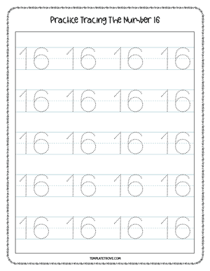 Number Tracing Worksheet #4-4B
