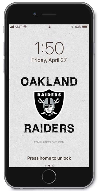 Oakland Raiders Lock Screen 3
