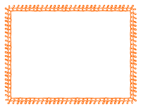 Orange Full Sheet Doodle Border