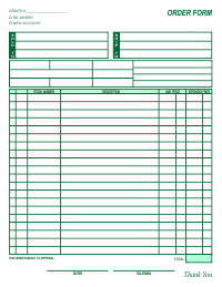 Order Form 1 - Green