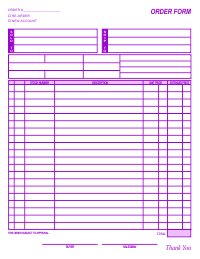 Order Form 1 - Purple