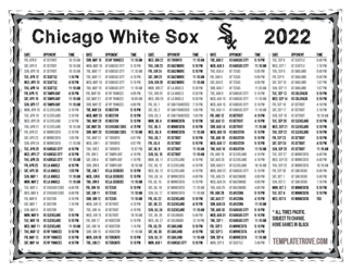 Pacific Times 2022 Chicago White Sox Printable Schedule