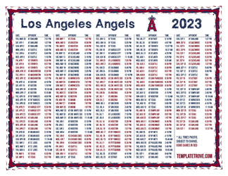 Pacific Times 2023 Los Angeles Angels Printable Schedule