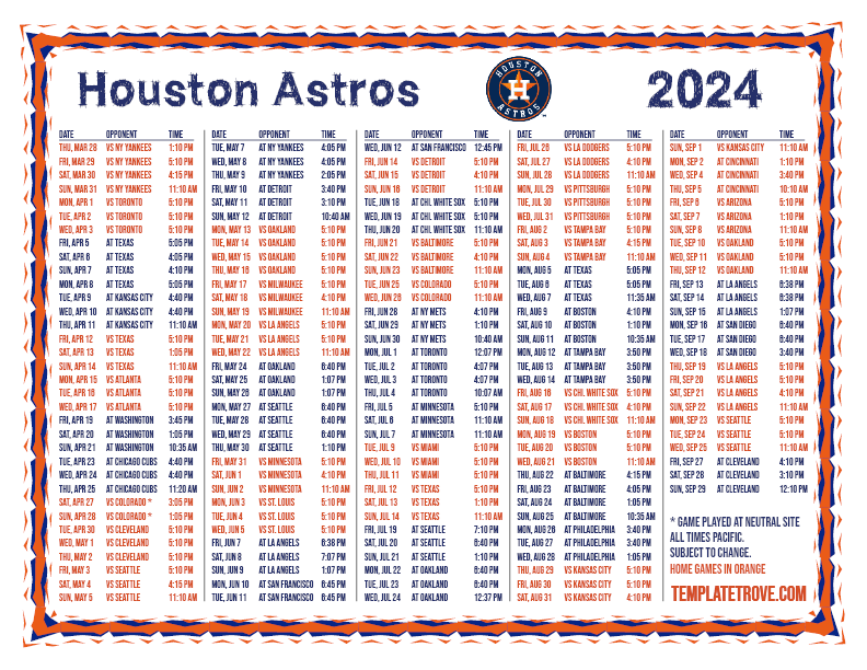 Astros 2024 Tv Schedule Carey Lyndel