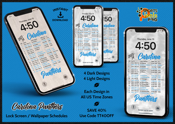 2023-24 Carolina Panthers Lock Screen Wallpaper Schedules