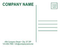 Postcard Template 2 - Green