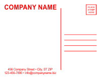 Postcard Template 2 - Red