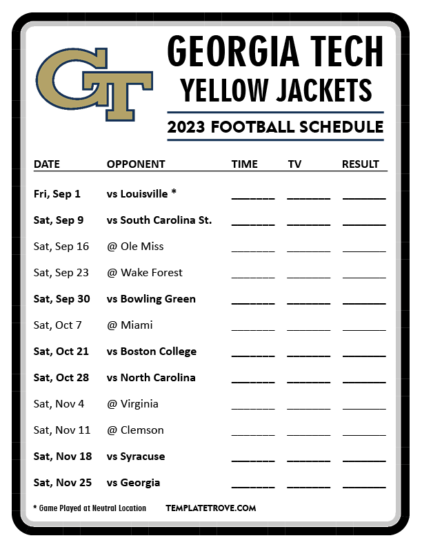 Georgia Tech 2025 Schedule Mason C Giorza Georgia Tech 2025 Schedule Mason C Giorza