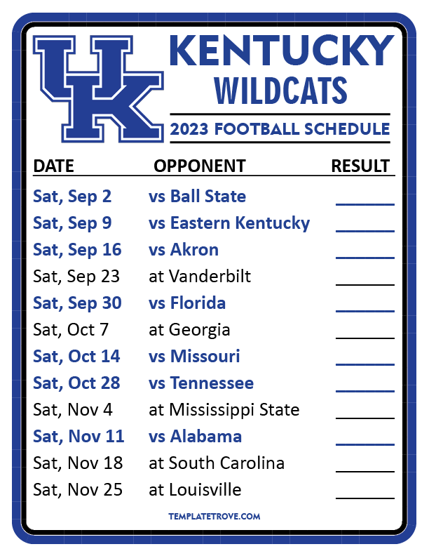 Kentucky Football Schedule 2024 Printable Georgia Football Schedule 2024