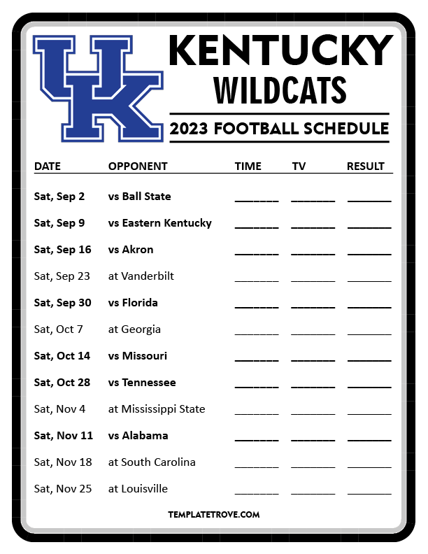 2024 Ky Football Schedule Lonna Fredelia