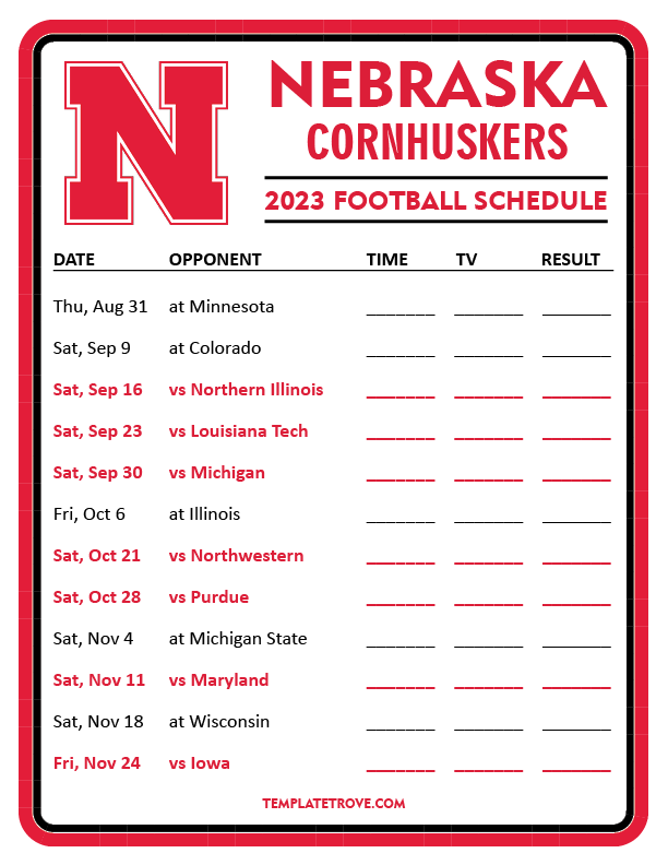 Nebraska Cornhuskers Schedule 2025 Peter A Damgaard Nebraska Cornhuskers Schedule 2025 Peter A Damgaard